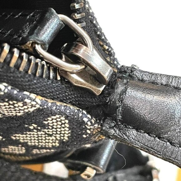 CHRISTIAN DIOR Trotter Saddle bag Crossbody Shoulder Bag Canvas Gray x Black - Picture 7 of 13